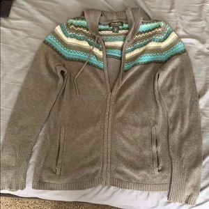 Gray Eddie Bauer Hooded Sweater